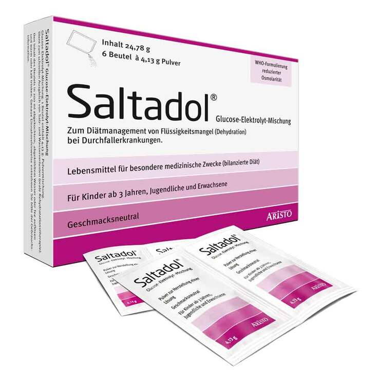 Saltadol Elektrolyt Pulver zur Her.e.Lösung zum Einnehmen, 6 St