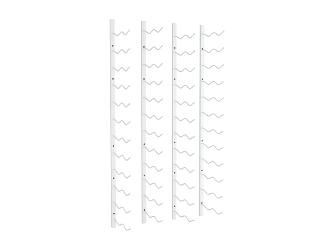 Casier à vin mural pour 24 bouteilles 2 pcs Blanc Fer