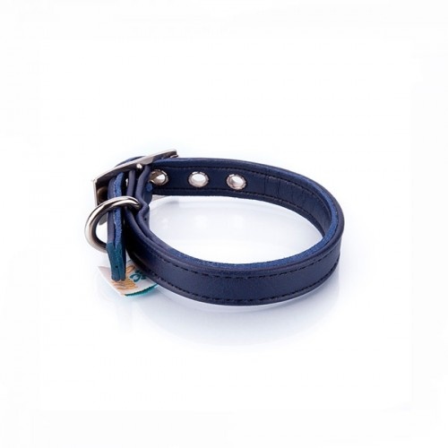 Coleira de couro vegano Pampy Special Toy, azul