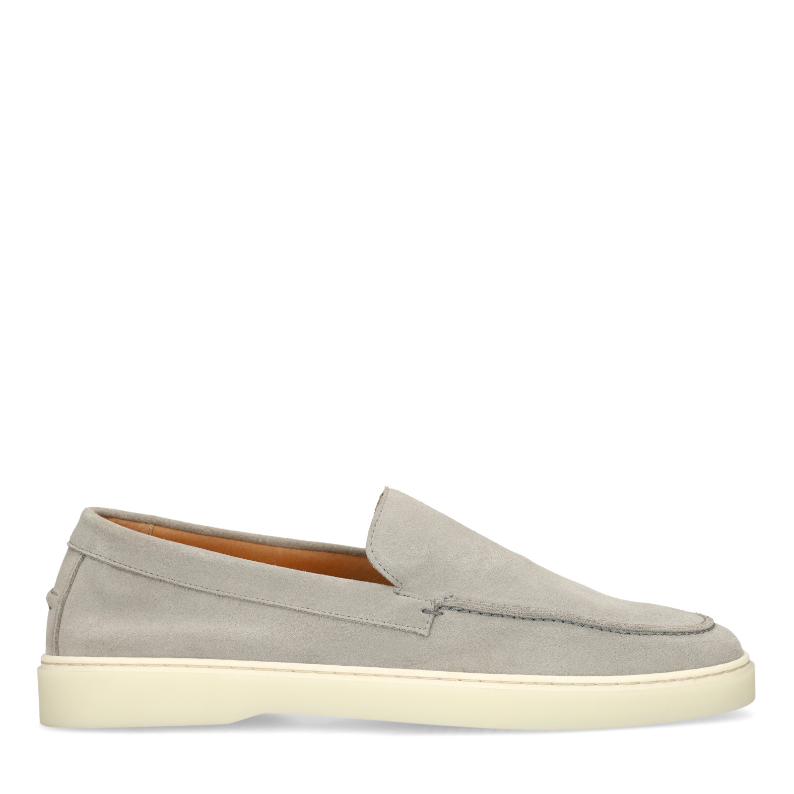 Grijze suède loafers