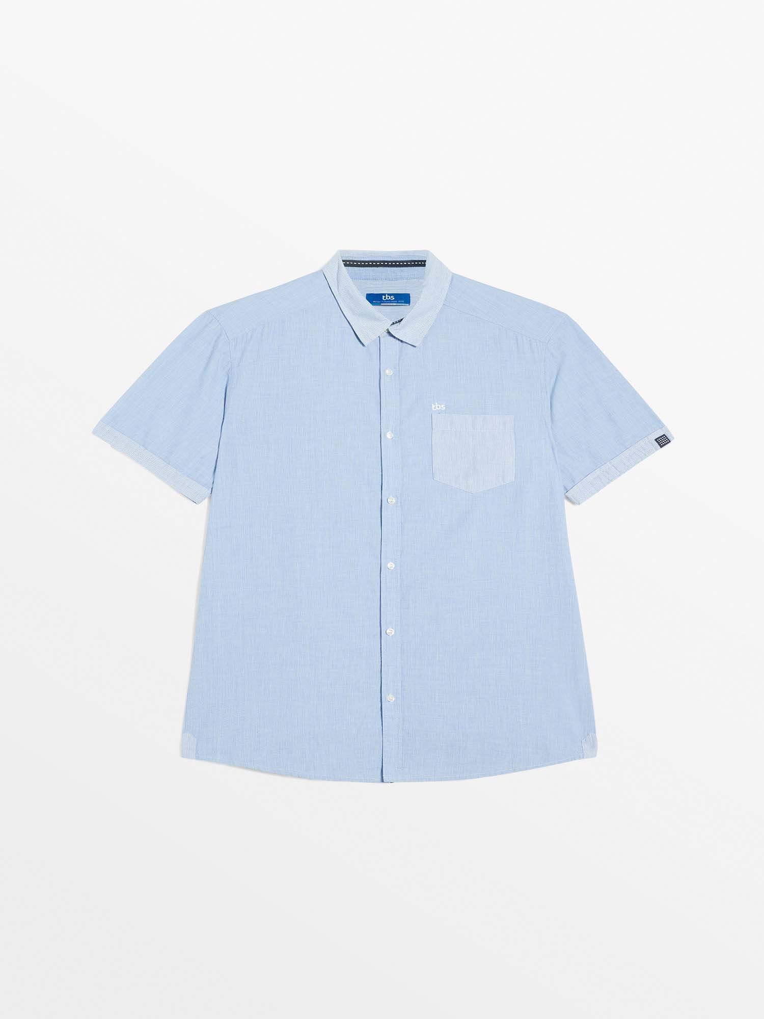 Chemise Homme Manches Courtes Bleu