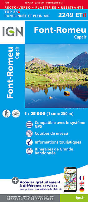 IGN - TOP25R 2249 ETR FONT ROMEU 1 25 000