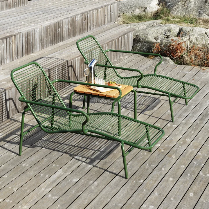 Normann Copenhagen - Vig Outdoor Liegestuhl, dunkelgrün