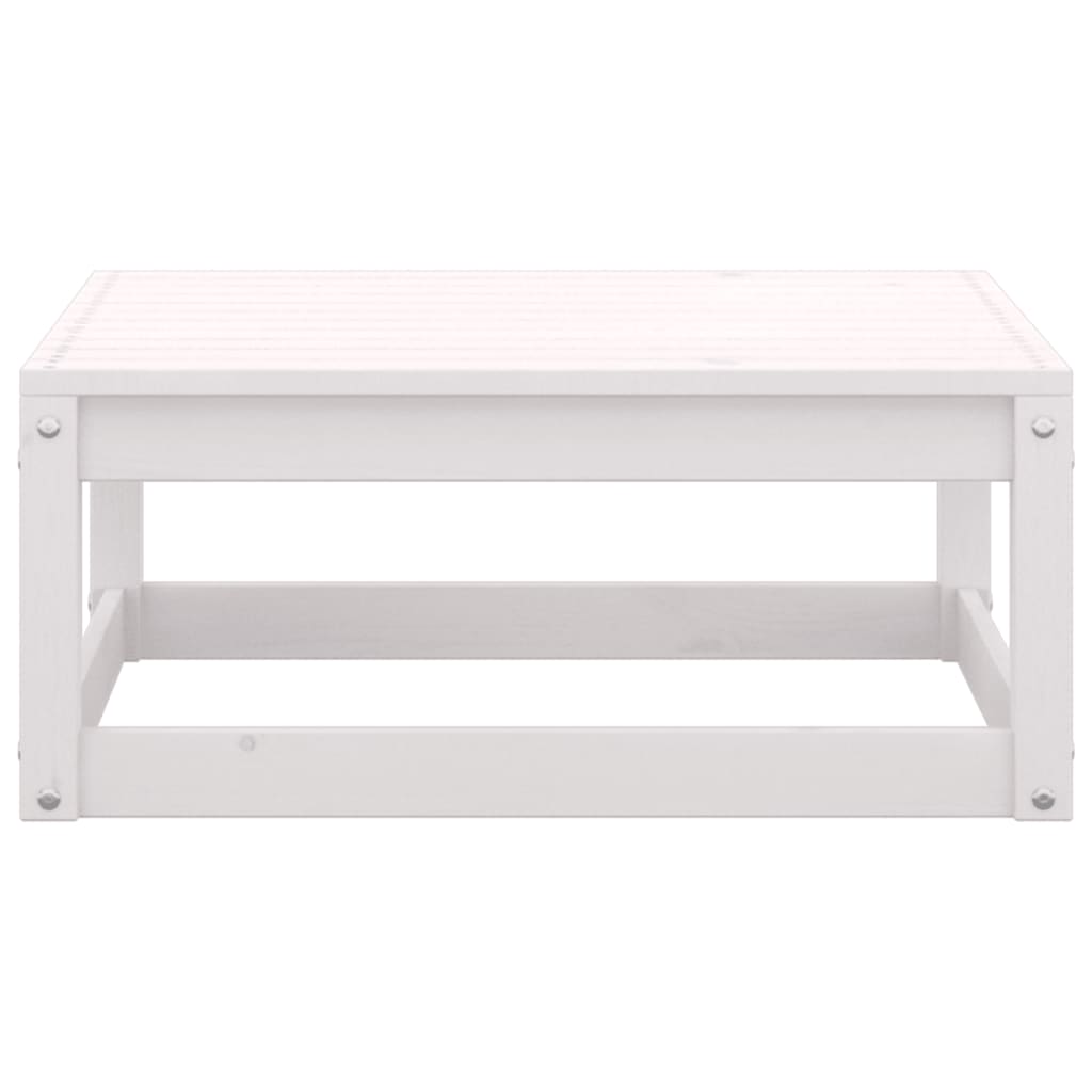 Salon de jardin meuble d'extérieur ensemble de mobilier 7 pièces blanc bois de pin massif