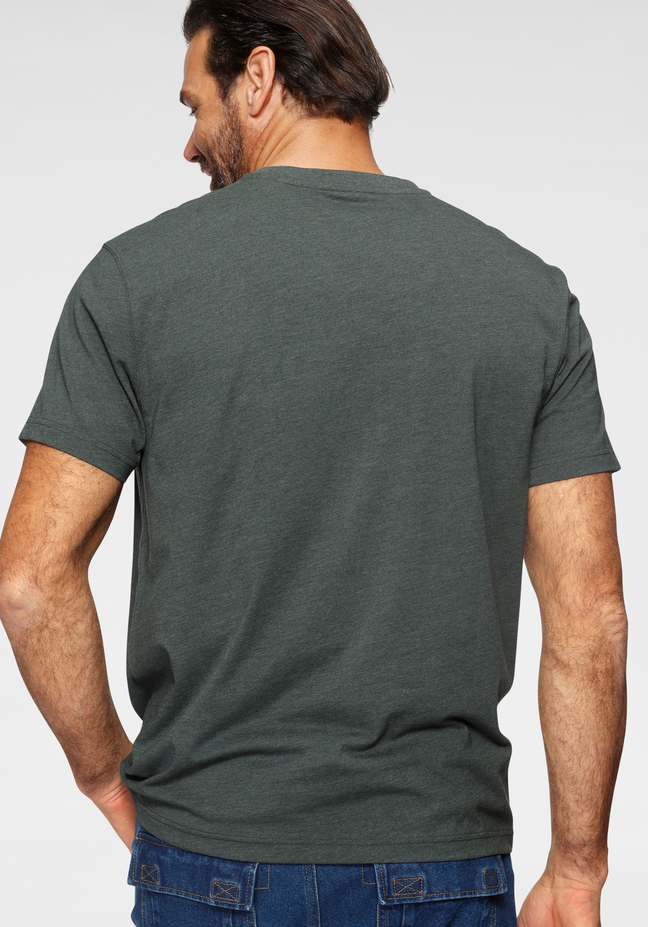 Arizona T-Shirt , Kurzarm,  melierte Optik,  Rundhalsausschnitt,  aus Single Jersey