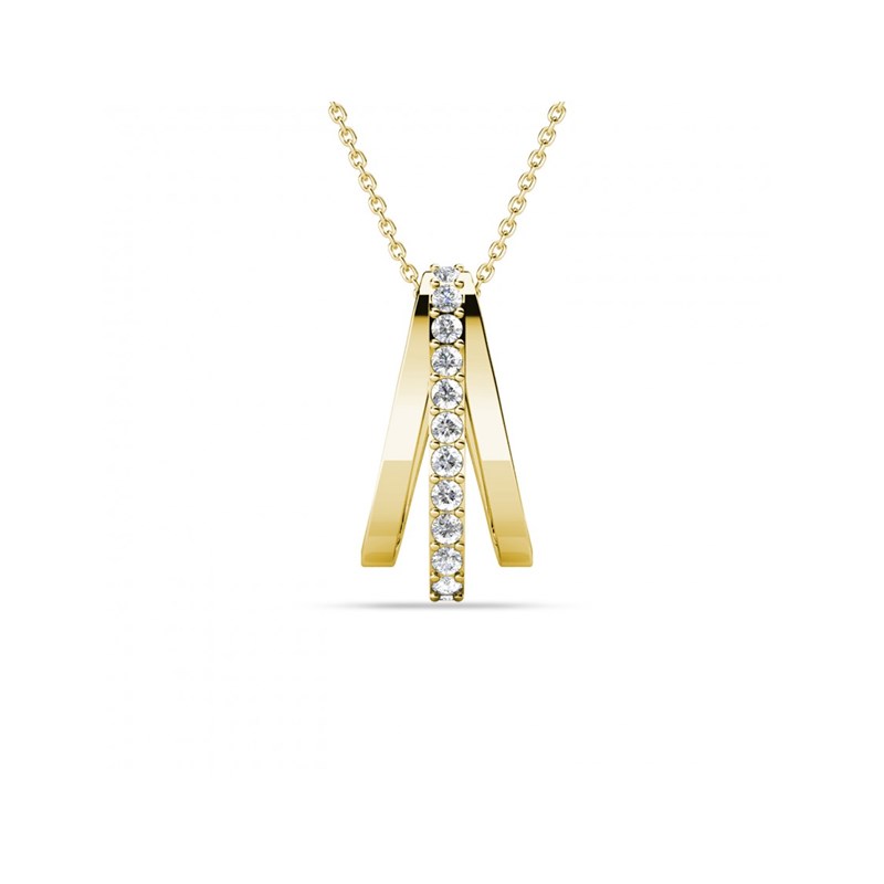 Pendentifs Aurielle - Doré et Cristal