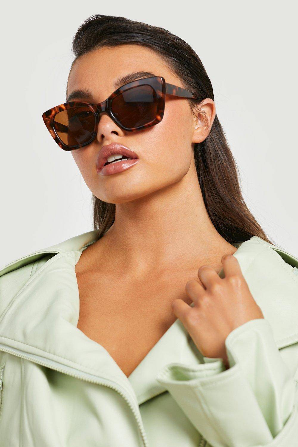 boohoo Lunettes de soleil œil de chat à motif écaille de tortue