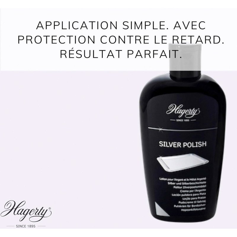 Lotion nettoyante pour argent Silver polish Hagerty - Flacon de 250 ml