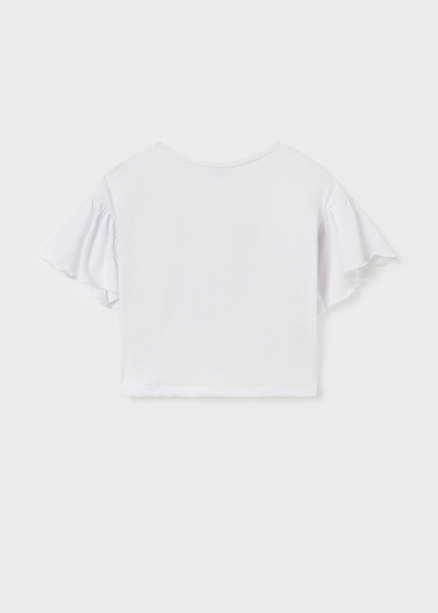 Camiseta de manga curta com estampa para meninas