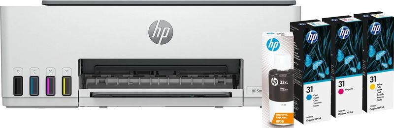 HP - Smart Tank 5105 - All-in-One Printer - Met 1 Set Extra Inktflesjes