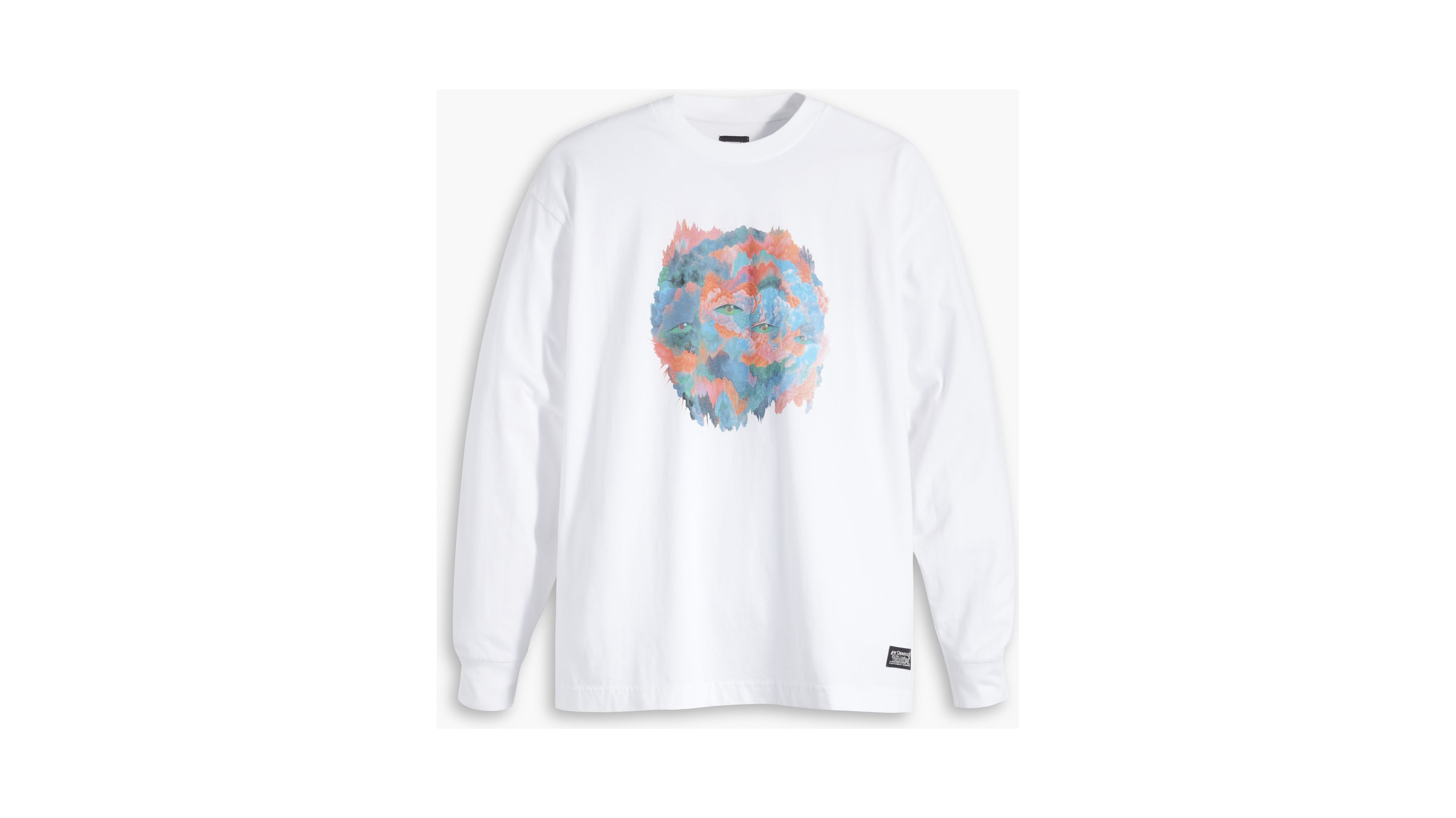 T-shirt manches longues graphique skate boxy - Bask Art Abstract - Multicolore