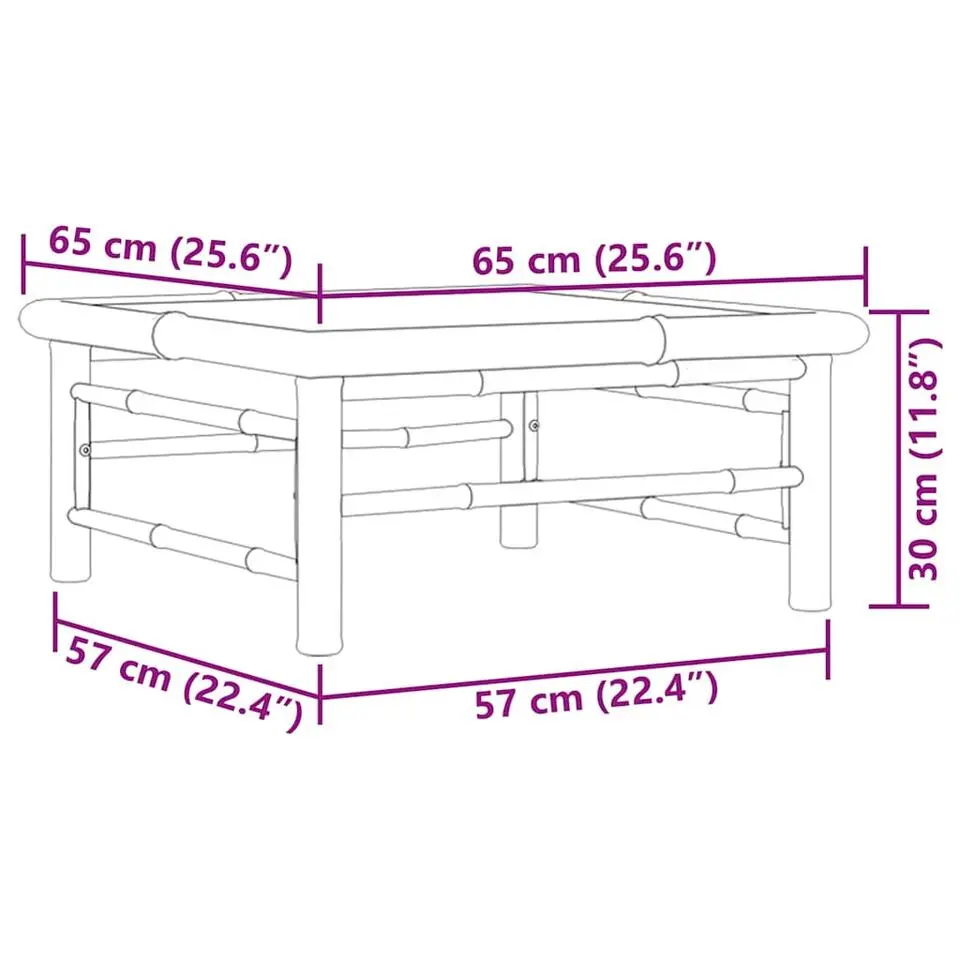 vidaXL - Tuintafel - Bruin - Bamboe