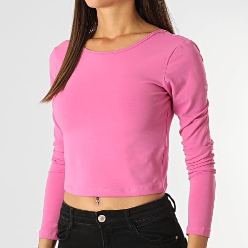 Top Crop Manches Longues Femme Pure Life Rose