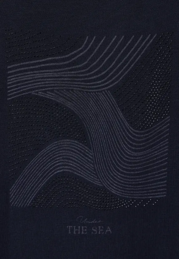 Steinchen Print Shirt - deep blue