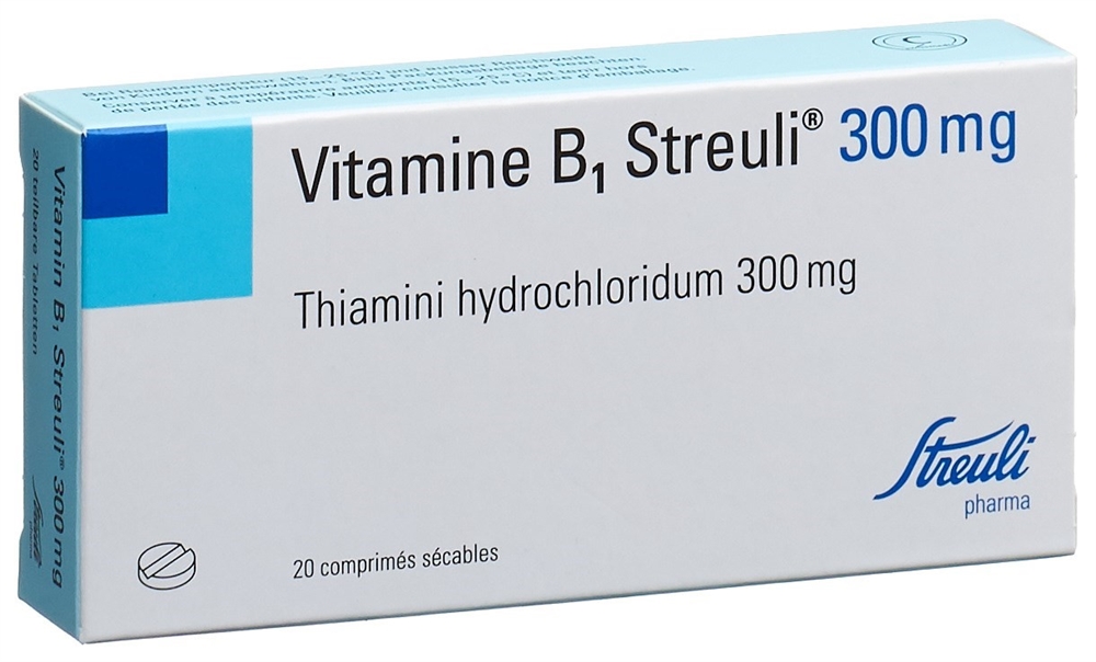 VITAMINE B1 Streuli 300 mg<br>20 Stück, Blister, Tablette