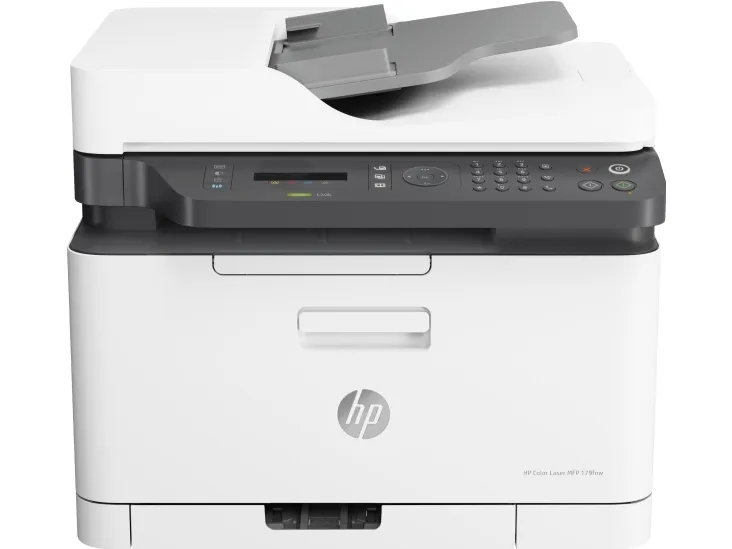 HP Color Laser MFP 179fnw - Multifunktionsprinter - farve - laser - A4 (210 x 297 mm) (original) - A4/Letter (medie) - op til 14 spm (kopiering) - op til 18 spm (udskriver) - 150 ark - 33.6 Kbps - USB 2.0, LAN, Wi-Fi(n)