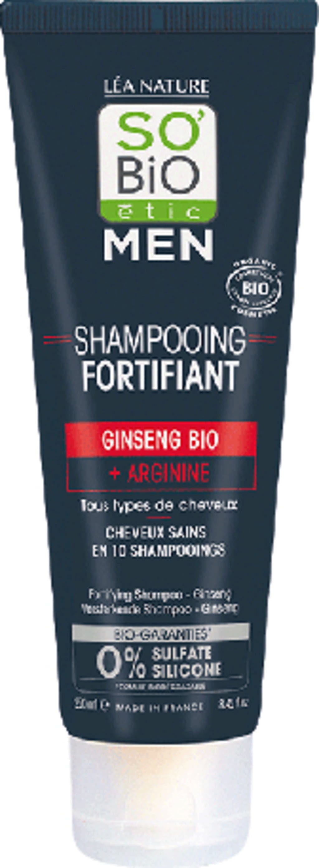 LÉA NATURE SO BiO étic  MEN Stärkendes Shampoo Ginseng, 250 ml