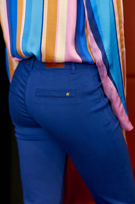 LA PETITE ETOILE<br>Calça flare em algodão elástico, SONNY