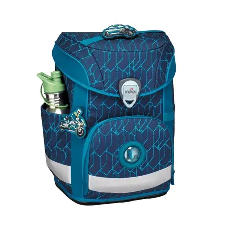 DerDieDas Schulranzen-Set Ergoflex Easy Blue Speed, 5-teilig