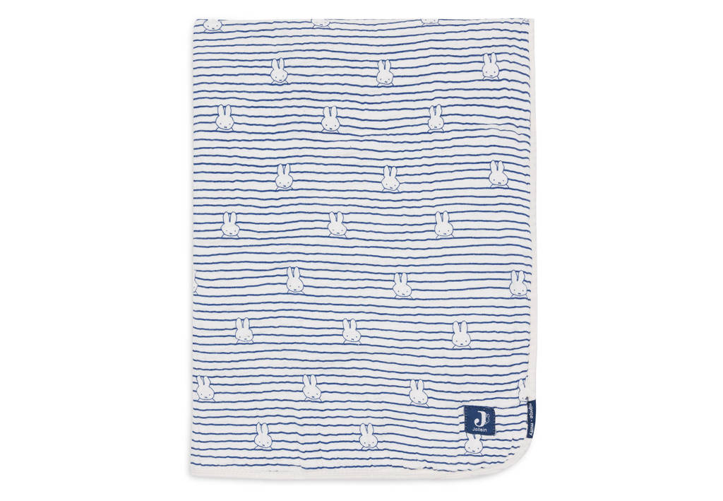 Deken Hydrofiel Wieg 75x100cm Miffy Stripe Navy