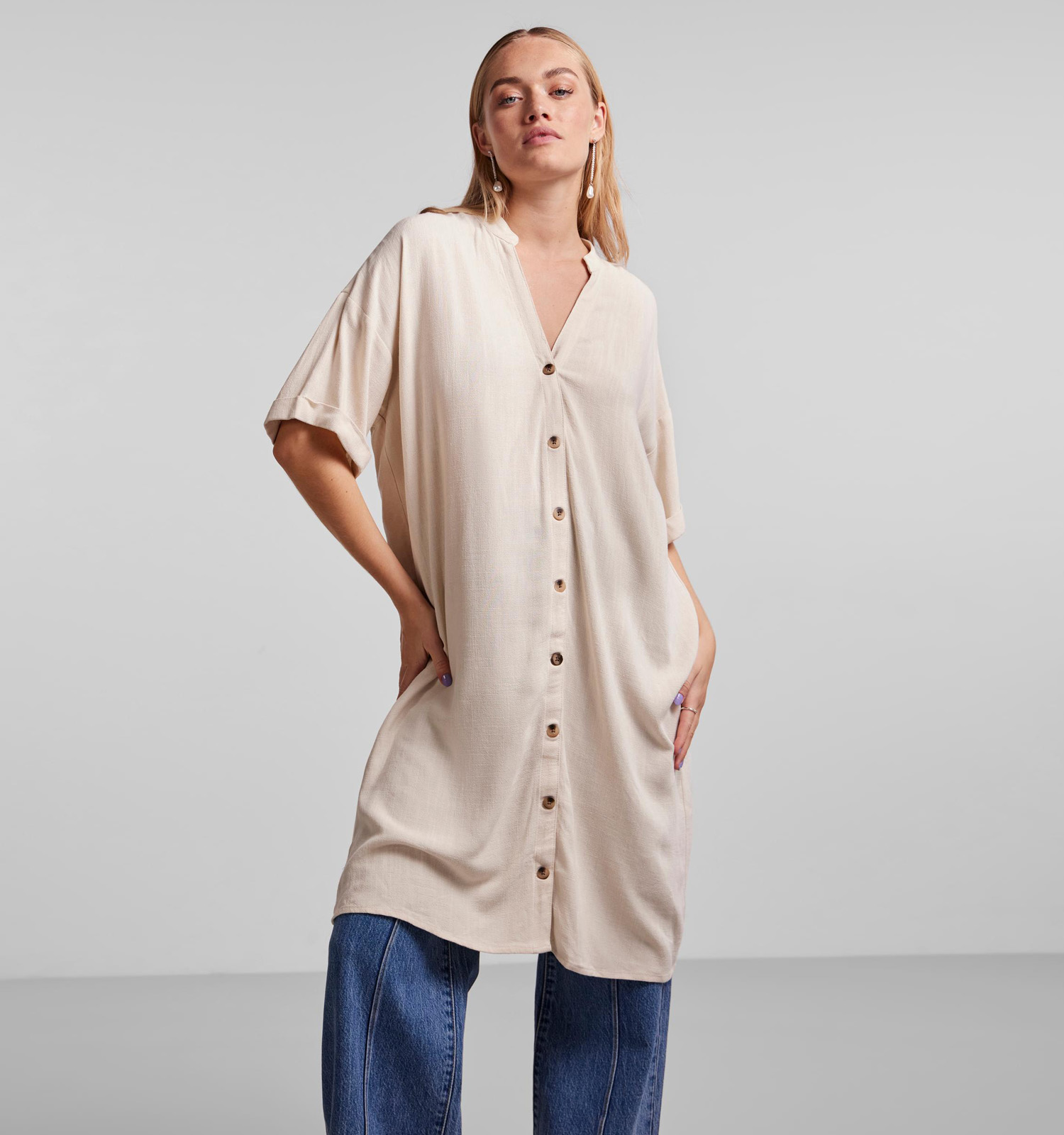 Hemdjurk beige