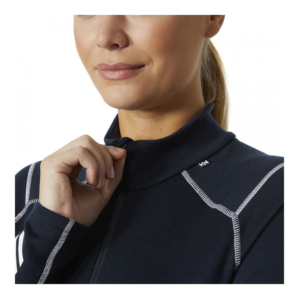 Helly Hansen LIFA MERINO MIDWEIGHT 1/2 ZIP - Sous-couche Femme navy