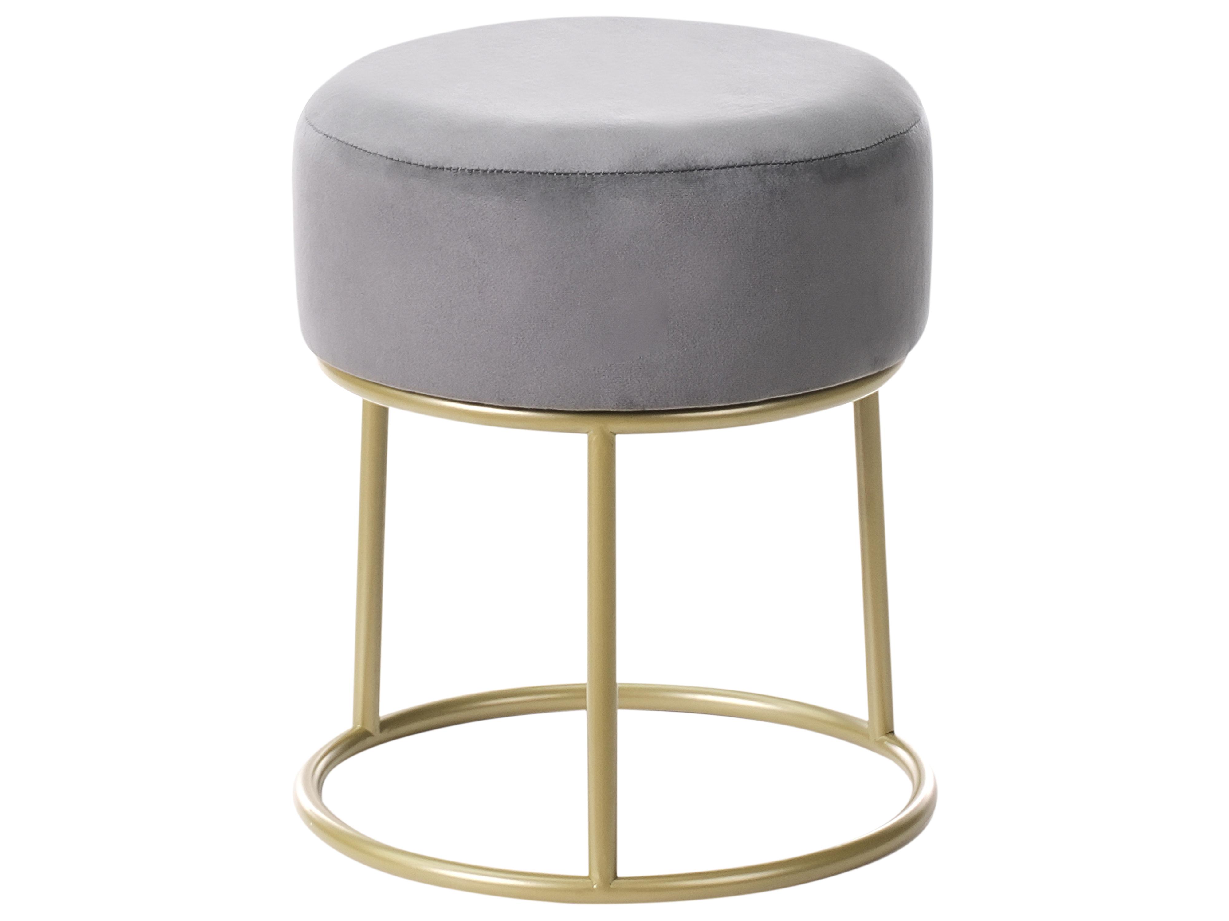 Hocker DELCO Fluweel Grijs
