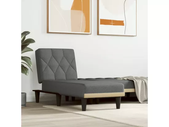 Prolenta Premium - Chaise longue gris foncé tissu
