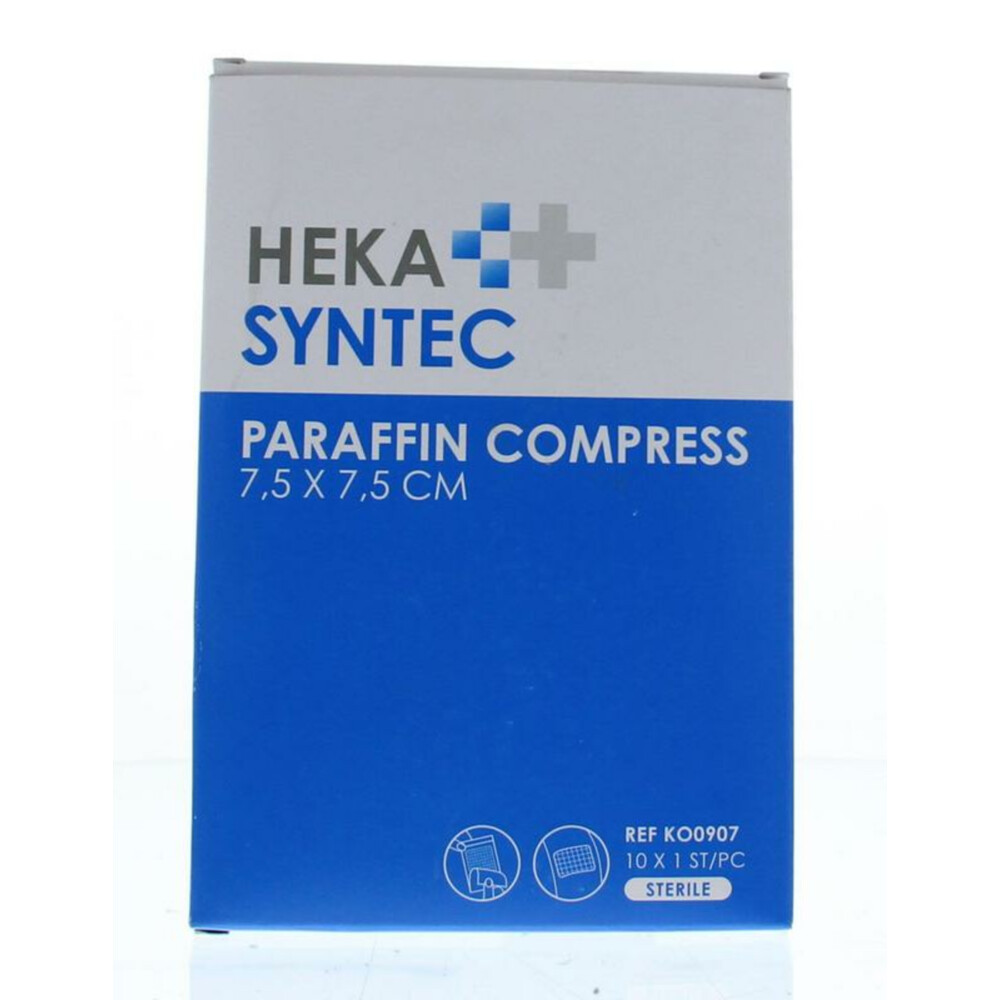 Heka Paraffin Compress 7,5 x 7,5 cm Steriel10 stuks