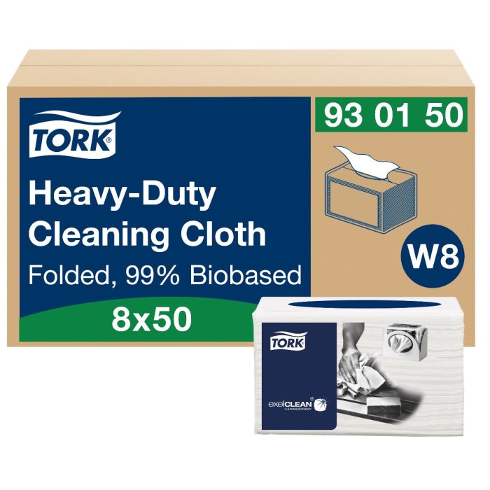 400st Tork 930150 Heavy Duty Cleaning Cloth 99% Biobased 400 stuks (930150)