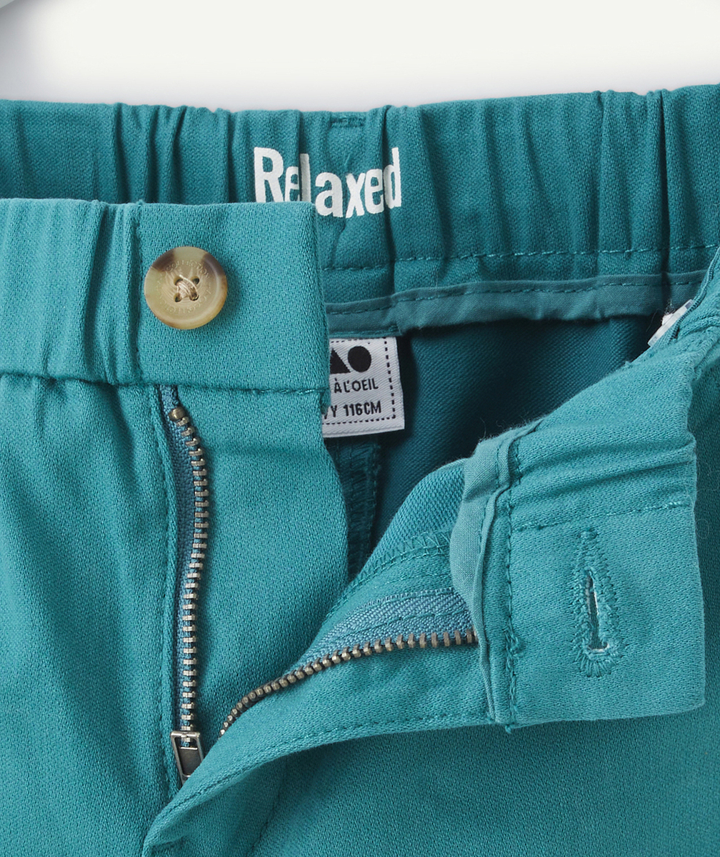PANTALON RELAX GARÇON BLEU CANARD