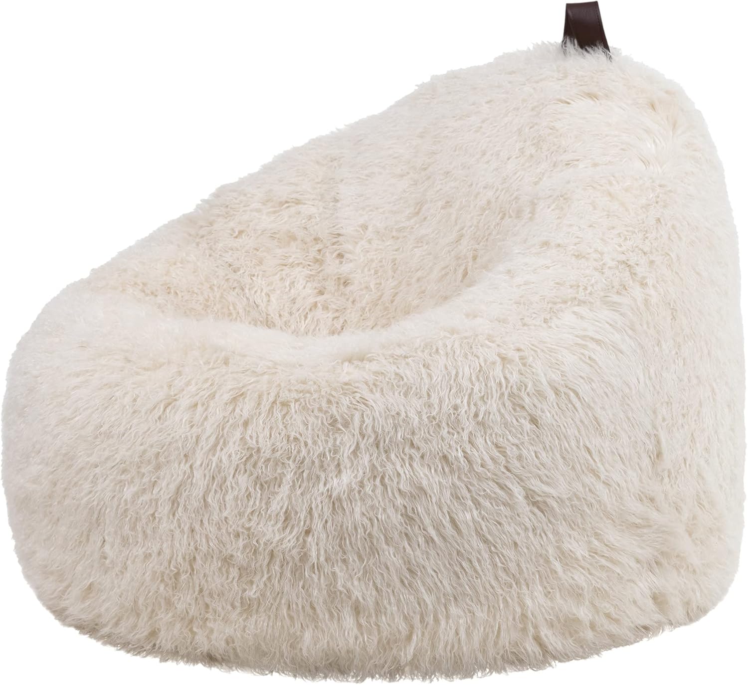 Icon Cocoon Sitzsack Sessel, Creme, Flauschiger Kunstpelzstoff, Sitzsack Erwachsene mit Füllung, Bean Bag, Flauschig Lounge Sessel, Lounge Stuhl, Schlafzimmer, Wohnzimmer, Wohnzimmer Möbel