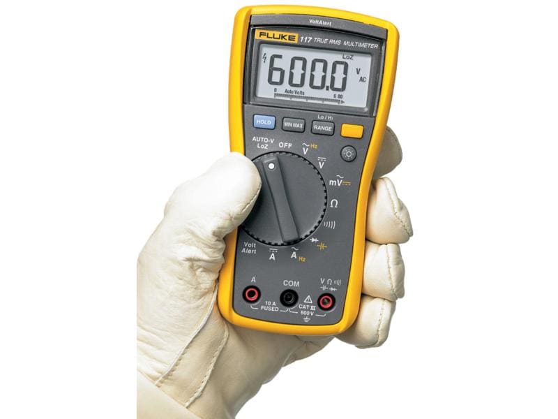 Fluke Multimeter 117 Digital, True RMS, 600 V / 10 A Elektriker-Multimeter mit berührungslosem Spannungstester