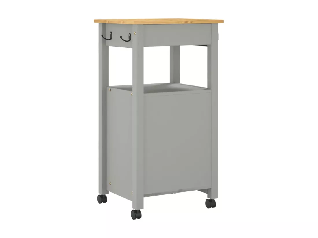 Chariot de cuisine MONZA 48x40x90 cm bois massif de pin