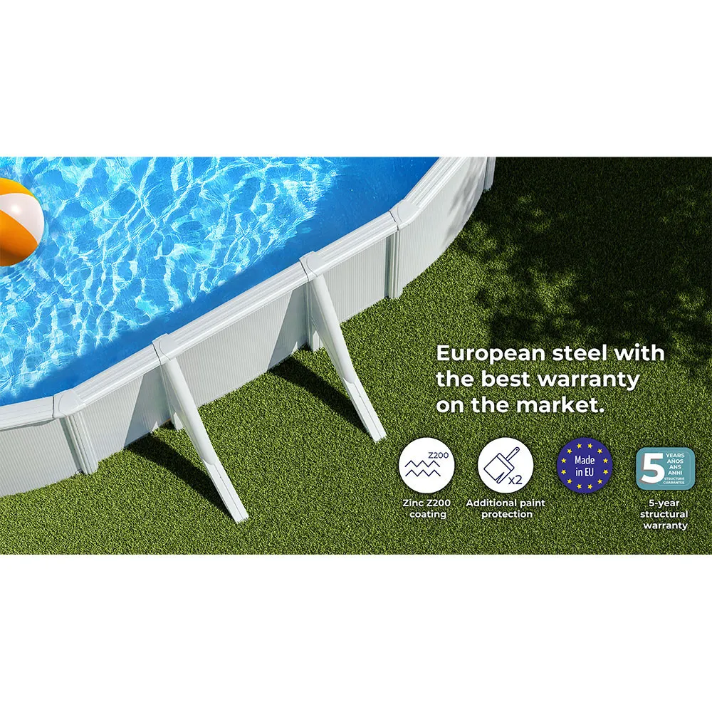 Gre pools Atlantis Stahl Pool mit Wänden 730x375x132 cm
