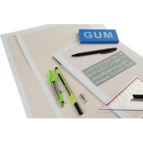 Bloc de papier millimétré, A3, 80 g/m2, 25 feuilles