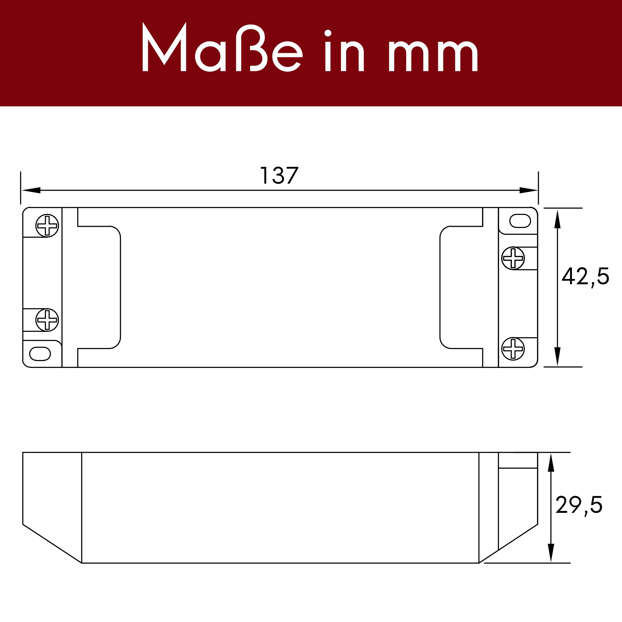 kalb |Lineara Netzteil 40W 24VDC Flachnetzteil mit Anschlusskabeln