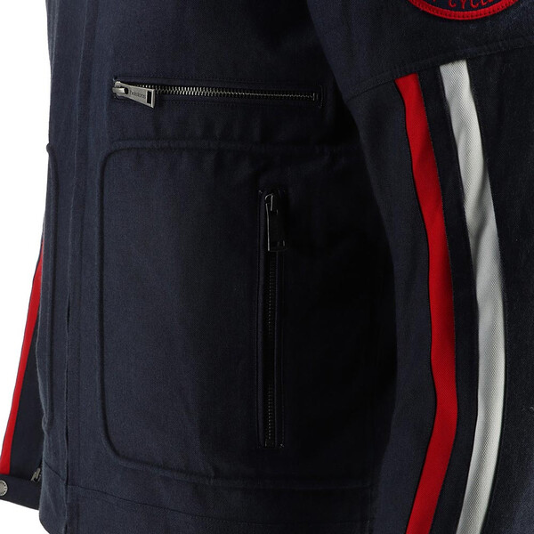 Helstons - Blouson Vulcan Tissu Technique Bleu / Rouge / Blanc