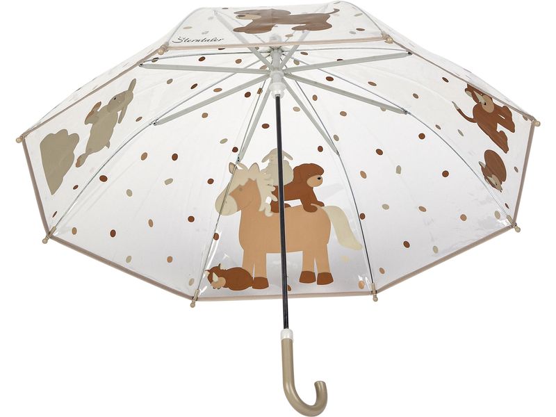 Sterntaler Regenschirm Bauernhof Kinderregenschirm mit Klettverschluss