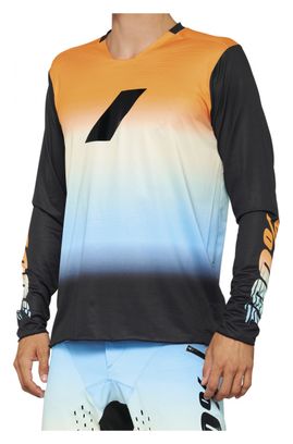 Maillot Manches Longues 100% R-Core-X Sunset Bleu / Orange
