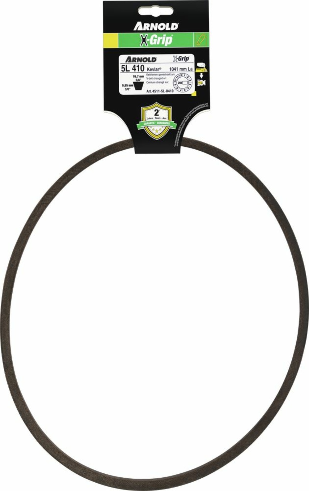 Courroie trapézoïdale x-grip v de type 5l410