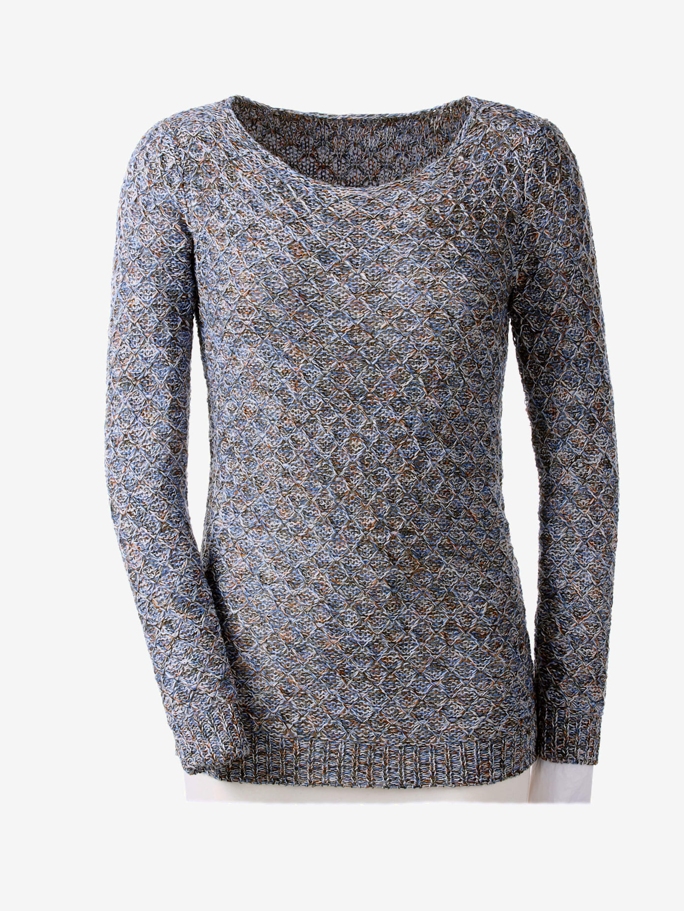 Pull encolure ronde superbe fil multicolore