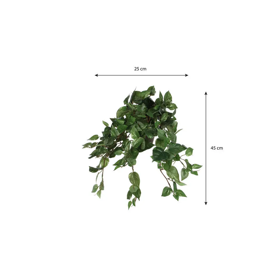 Mica Decorations Kunstplant - scindapsus drakenklimop - groen - 45 cm