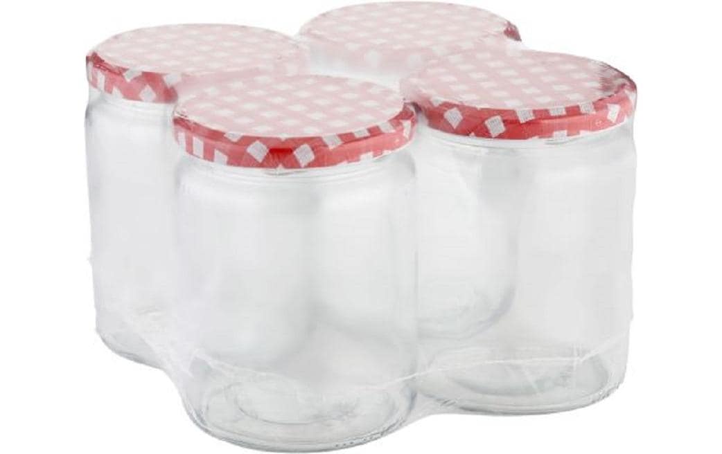 Einmachglas Karo 540 ml, 4 StückEinmachgläser Set