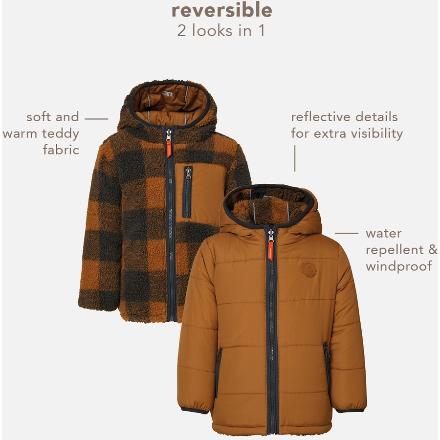 Noppies Winter jacke Ward - Reversible Chipmunk