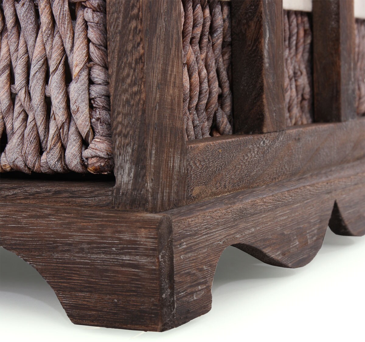 Kommode und Sitzbank mit 5 Schubladen, 45x77x36cm, Shabby-Look, Shabby Vintage ~ braun