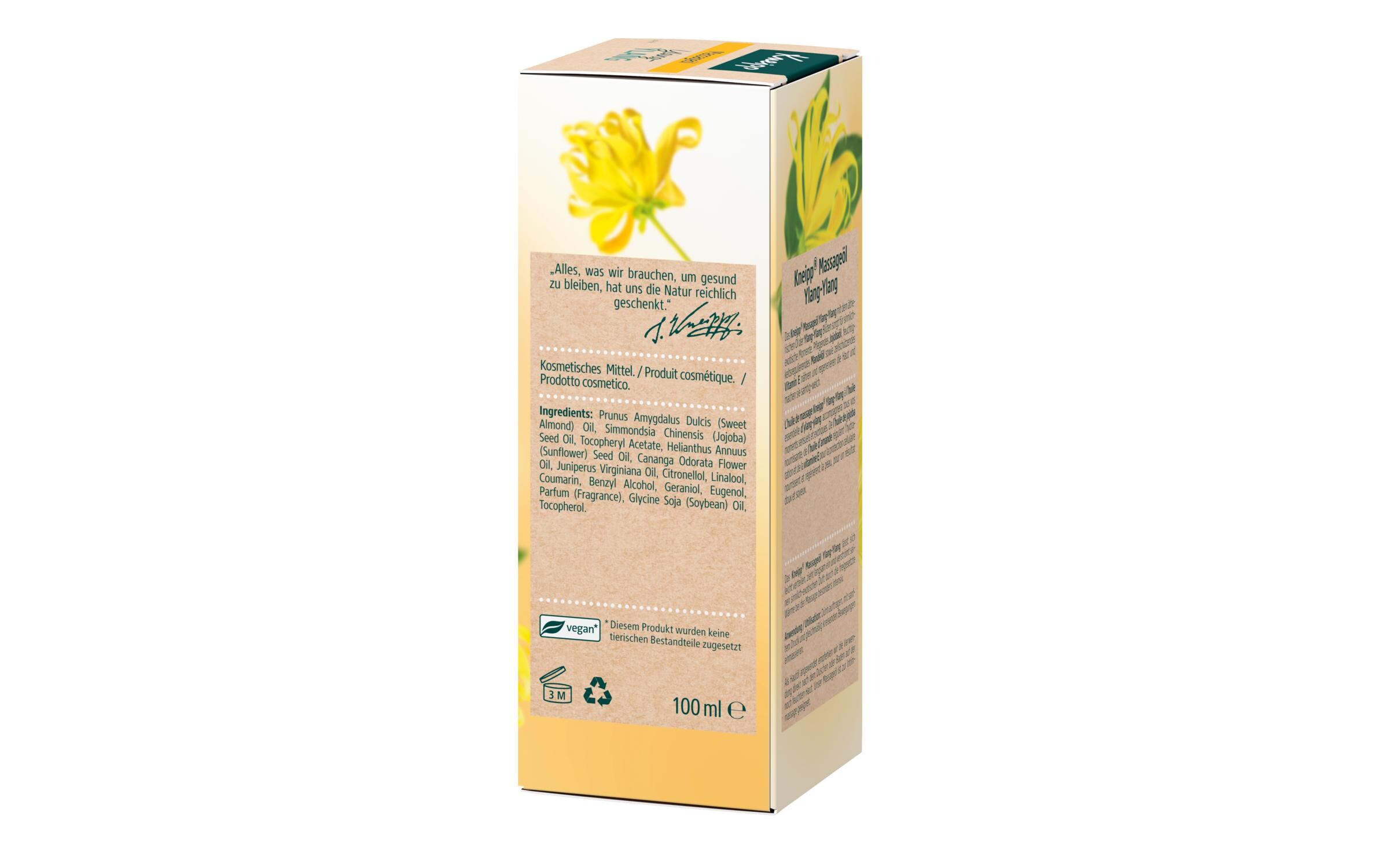Massageöl Ylang-Ylang 100 mlNatürliches Massage- und Pflegeöl für sinnlich-exotische Momente