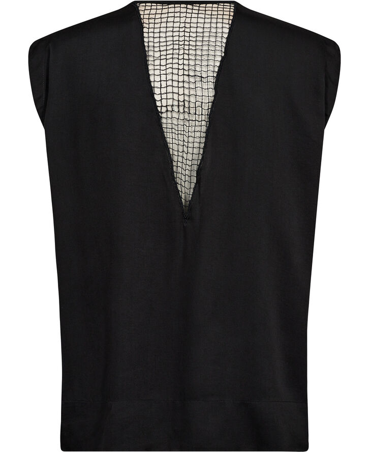 Rabens Saloner Funnel web blouse - Rosalyn Black