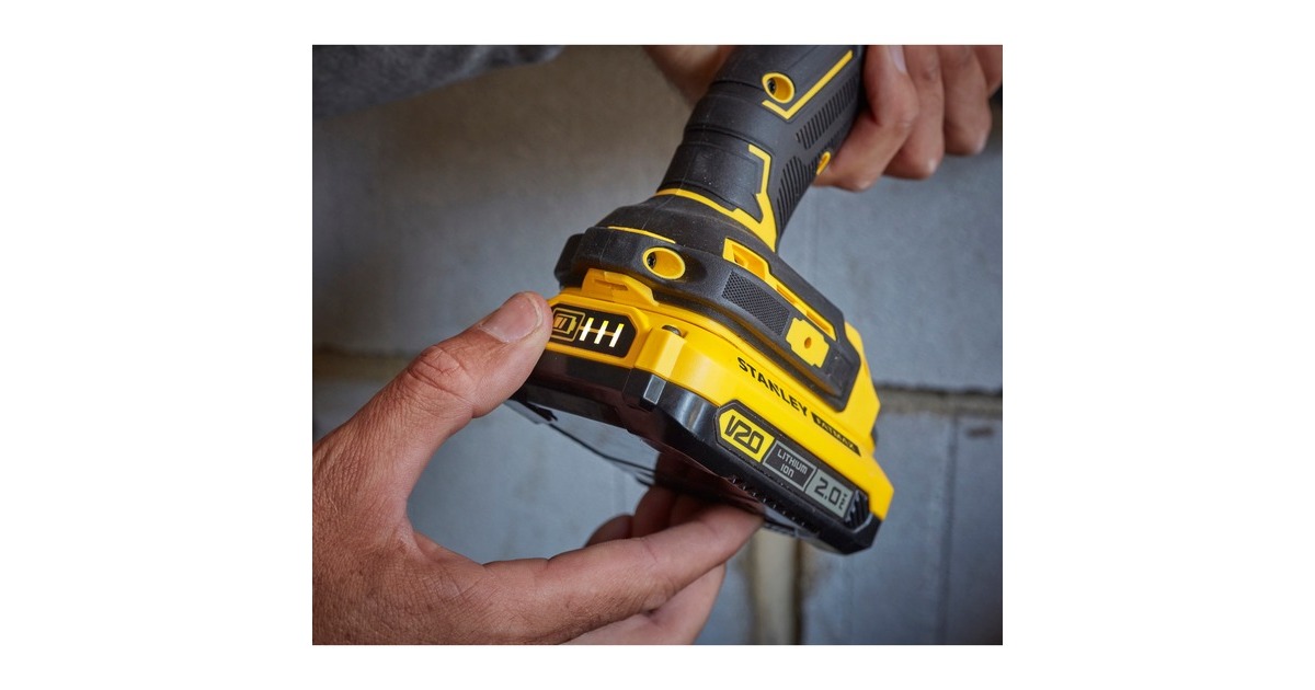 StanleyFATMAX V20 18V 2.0AH Lithium-ion accu oplaadbare batterij  (Geel/zwart)