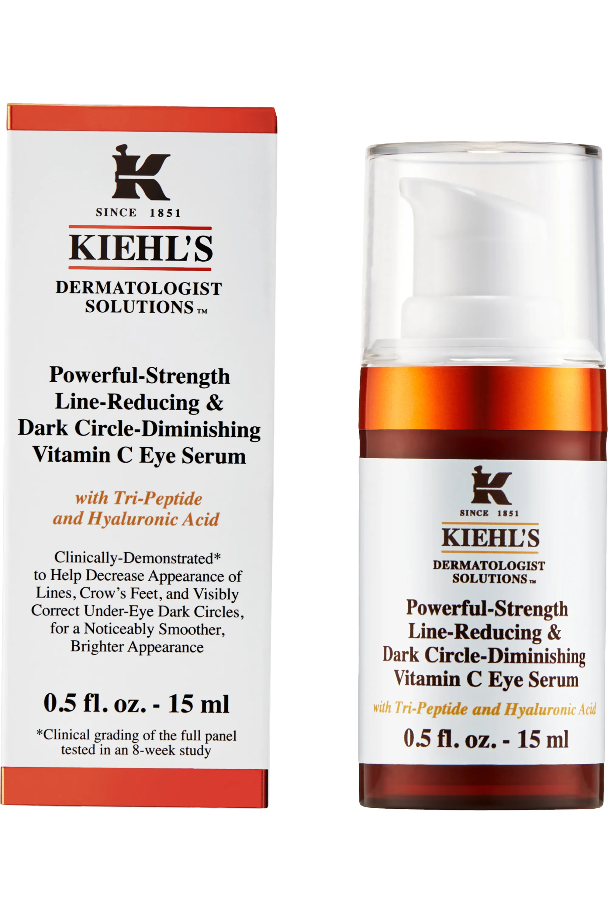 Kiehl's Sérum contour des yeux réducteur de rides et anti-cernes à la vitamine C-15 ml